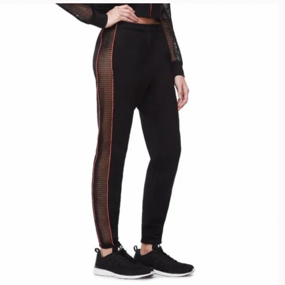 Good American Core Pant Contrast Mesh Size 1 Black